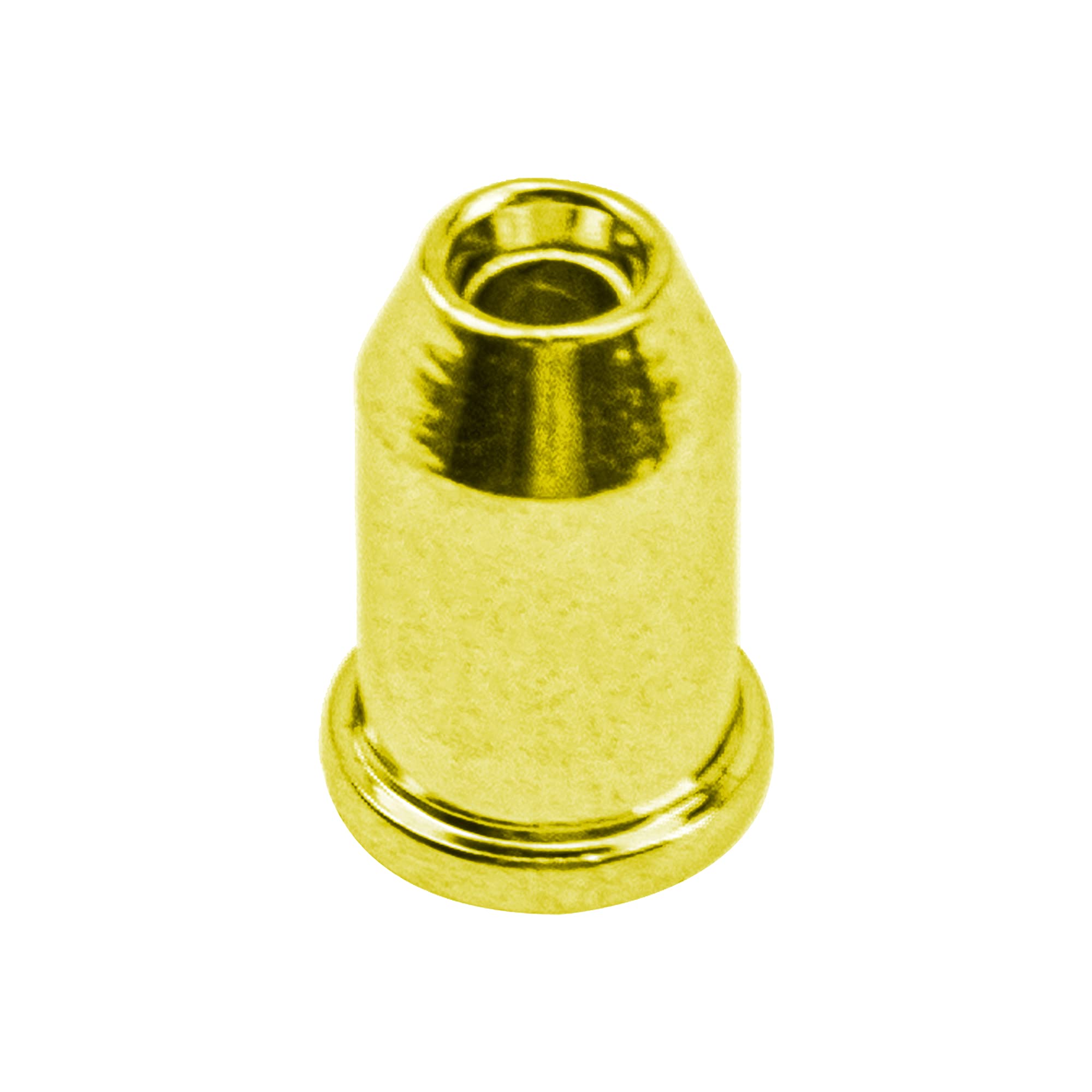 36Pcs Yootones Metal Guitar Ferrules Through-Body String Mounting Ferrules Compatible with Guitar Replacement (Gold)